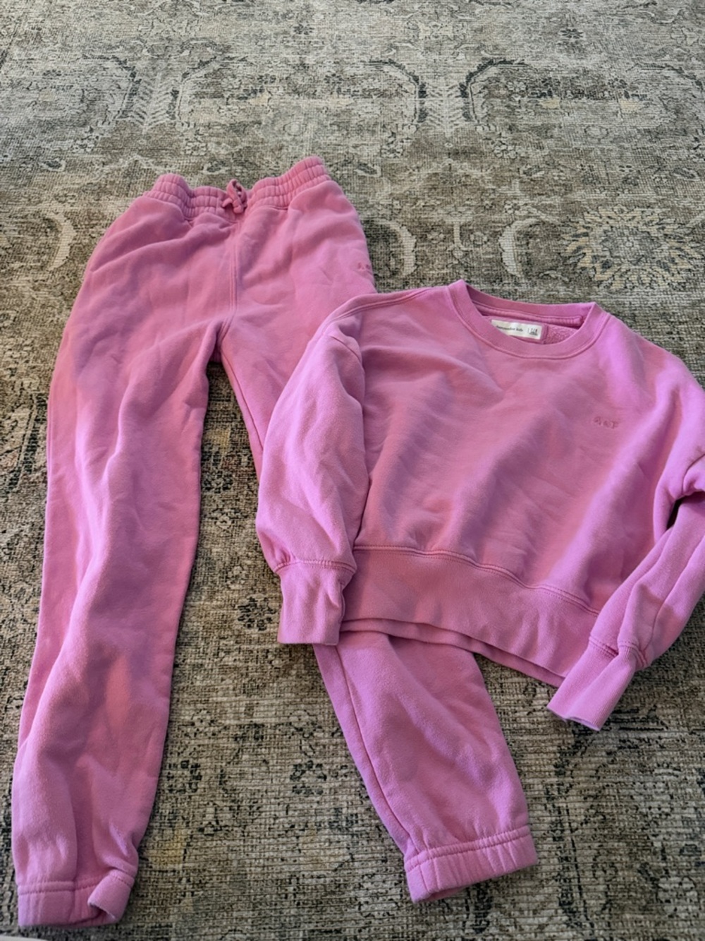 Kids Pink Sweatpants - Abercombie Kids Girls Cozy Joggers